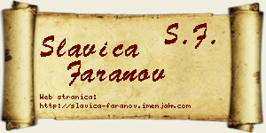 Slavica Faranov vizit kartica